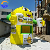 Stand publicitaire géant gonflable en forme de citron pour promotion de jus de citron, kiosque gonflable citron, tente de vente gonflable, décoration publicitaire