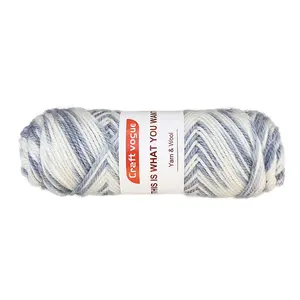 Craft Vogue 100g 3ply long wool acrylic blend yarn 50%wool 50% acrylic blend for knitting for sale