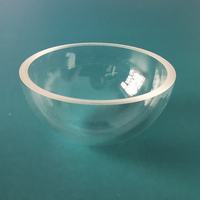 Verre optique personnalisé BK7/K9/Saphir/Quartz Revêtement AR/AF Lentille en dôme en silice fondue Lentilles sphériques à hémisphère réel OEM