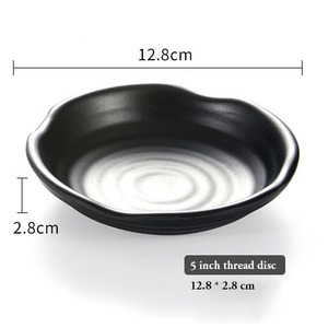 Экологически чистый Меламиновый набор посуды для Корейского барбекю ресторана черный горячий горшок диск прямоугольное круглое блюдо с растительным узором - Product Image 5