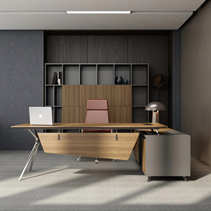 Chất lượng cao sang trọng bằng gỗ bàn máy tính và Tủ hồ sơ doanh nghiệp lớn CEO,, Chủ tịch, bàn điều hành - Product Image 1