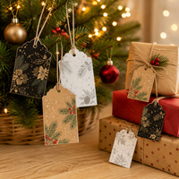 Étiquettes de vêtements en carton 355 g/m² pour Noël, impression personnalisée du logo avec code-barres, étiquettes volantes blanches - Fournisseur de détail et de gros pour les fêtes, livraison gratuite