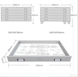 Cassettiera Professionale in Acciaio Formato A0 A1 / Armadio per Disegni con 5/10 Cassetti per Conservazione di Opere d'Arte di Grande Formato, Resistente - Product Image 5