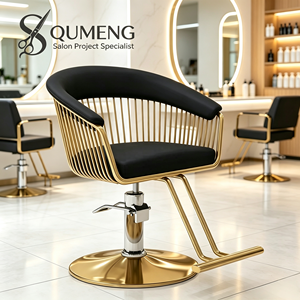 Sillón de Barbería de Cuero Sintético de Alta Calidad con Bomba Hidráulica, Rotación de 360 Grados, Altura Ajustable para Salón de Belleza, Hotel, Sala de Estar - Product Image 1