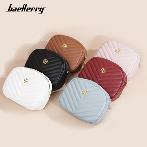กระเป๋าสะพายข้างผู้หญิง Baellerry สีน้ำตาล แบบเย็บลาย ซิปปิด กันน้ำ กระเป๋าสะพายไหล่เดียว รุ่นซัมเมอร์ 2024 - Product Image 4