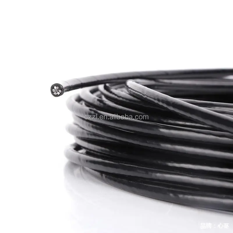 Cable de gimnasio de cuerda de alambre de acero galvanizado recubierto de Tpu negro de 7x19 4mm a 6mm para proteger la polea del gimnasio