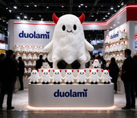 Peluche personnalisée en forme de fantôme, jouet en peluche doux et mignon en forme d'esprit diabolique pour cadeau de vacances, OEM ODM, jouet en peluche personnalisé