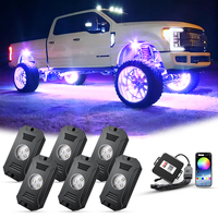 Kit de Iluminación LED RGB de Alto Rendimiento de 8/12 Pods para la Parte Inferior de Vehículos |   Resistente al Agua IP68 |   Aplicación para Control |   Luces para Ruedas con Sincronización Musical para