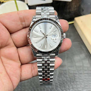 Montre mécanique pour homme de haute qualité 2025, bracelet en acier, plaqué argent, calendrier, montre mécanique de style business - Product Image 6