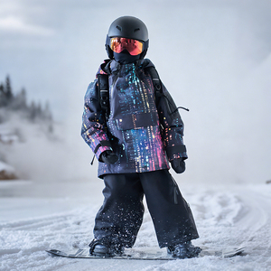 Traje de Esquí con Capucha para Niños FLYSKI, Invierno, Niños y Niñas, Cálido, Transpirable, Impermeable, Cortavientos, Cierre de Cremallera, 500g, 100% Poliéster - Product Image 6