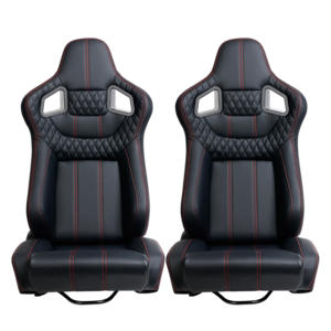 Sièges de voiture noirs GZYLC de haute qualité, sportifs, réglables, type baquet, pour la simulation de course, compatibles <span class=keywords><strong>BMW</strong></span> et Honda, en cuir - Product Image 3