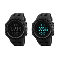 Jam Tangan Elektronik untuk Pria Jam Tangan Olahraga Digital LED Multifungsi Bercahaya untuk Pria Anak Laki-laki Pelajar Remaja