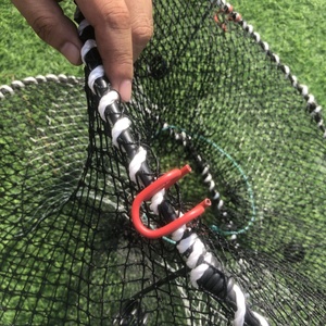 Offre Spéciale poids lourd Cage à ressort crabe Pot pliable outil de pêche en <span class=keywords><strong>mer</strong></span> avec filet en plastique PVC HDPE pour crevettes et crabes - Product Image 5