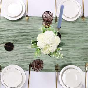 <span class=keywords><strong>Chemin</strong></span> <span class=keywords><strong>de</strong></span> <span class=keywords><strong>table</strong></span> en tissu <span class=keywords><strong>de</strong></span> gaze vert sauge <span class=keywords><strong>de</strong></span> style Boho pour la décoration <span class=keywords><strong>de</strong></span> fête <span class=keywords><strong>de</strong></span> <span class=keywords><strong>mariage</strong></span> - Product Image 3