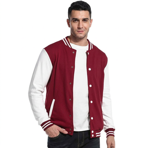 OEM Service Varsity Jackets for <b>Men</b> and Windproof for Outdoors Lightweight 100% Polyester Cotton Varisty Jacket - Product Image 1