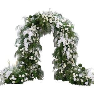 Hot Selling U-Shaped Blue <b>Artificial</b> <b>Flower</b> Arch Silk <b>Hydrangea</b> Greenry Leaves Environment-Friendly Graduation Wedding Ceremony - Product Image 1