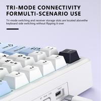 Clavier mécanique de jeu sans fil Aula F75 MAX, nouveau, 75 % ergonomique, à commutation à chaud, 3 modes, rétroéclairage RVB, écran numérique intelligent, bouton rotatif
