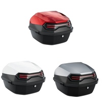 Nouveau design Boîte supérieure de moto ABS PP avec bande réfléchissante Boîte arrière de coffre Boîtes de queue de moto