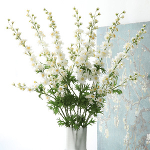 Fleurs artificielles en soie, longues tiges de delphinium, bleu, <span class=keywords><strong>pour</strong></span> vase de sol, décoration de jardin et de maison - Product Image 4