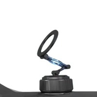 Support de téléphone portable magnétique pour voiture, pliable, en alliage de zinc, avec ventouse d'adsorption universelle H02