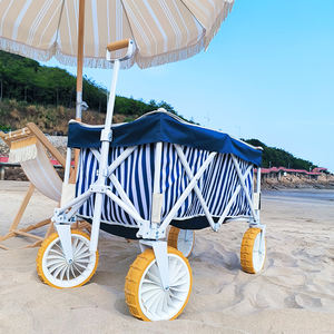Anpassbares Muster Luxus Strand wagen mit großen Rädern für Sand Camping klappbaren Strand wagen - Product Image 6