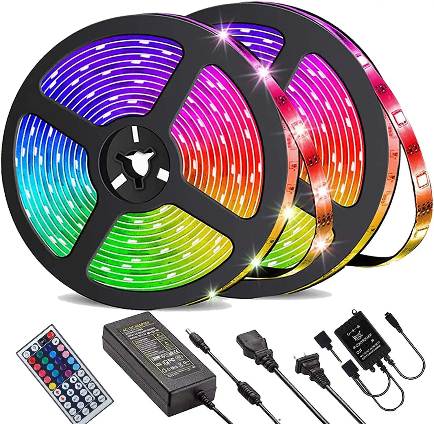 HRSYT Hot Sell Smd3528 2835 300leds Rgb 5m Set Ip65 Wholesale Color Remote Controller Light Led Strip Set For Party