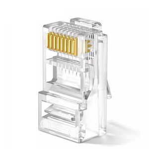 <b>Rj45</b> Network Connector 8P8C Gold Plated Phosphor Bronze Plug For Ethernet <b>Cable</b> 100 Pcs Per Box - Product Image 3