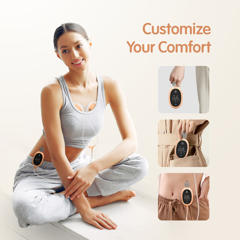 Factory Oem Custom Wearable In-Bra Silicone Milk Collection Cups Breastpump Electric Hands Free Double Breast Pump