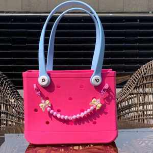 Eva Unisex Bog <span class=keywords><strong>g</strong></span> çanta su geçirmez küçük kızlar kadın seyahat küçük çanta zincir dekorasyon Tote çanta ile yeni tasarım plaj çantası - Product Image 4