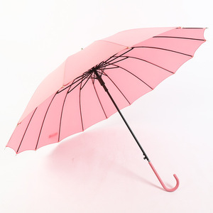 High Quality 23inch 16 Ribs PU Material PU Handle Big Golf <b>Umbrella</b> Custom Logo Partysu Color Rain <b>Umbrella</b> - Product Image 3