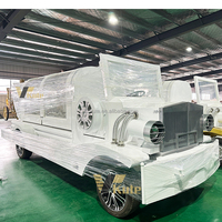 Chariot blanc traditionnel de style européen Corbillard électrique tiré par des chevaux Van funéraire Vente de remorque Transport spécial