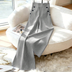 <span class=keywords><strong>Pantalon</strong></span> large rayé taille haute style marin personnalisé pour femme - Product Image 5