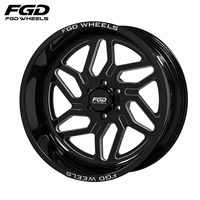 Jantes forgées pour camion FGD 24x12 24x14 26x14 26x16 28x16 polies avec enjoliveurs flottants personnalisés 6x135 6x139.7 pour Dodge Ram 2500 3500