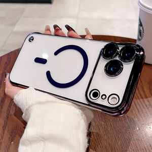 Frameless <b>Case</b> for iPhone 17 Pro Max Air Magnetic <b>Wireless</b> <b>Charge</b> <b>Case</b> for IPhone13 14 15 16 Pro Max Ultra Thin PC Plating Cover - Product Image 4