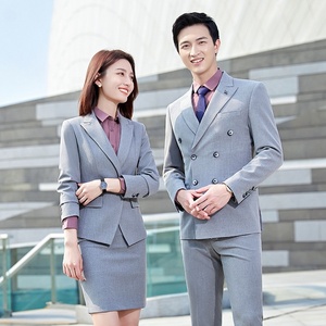 Tenue de travail professionnelle élégante pour hommes et femmes, tenue de directeur, tenue d'automne élégante à col en V - Product Image 4