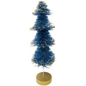 Árbol de Navidad de vidrio DIY de 35 cm, árbol de pino, cepillo para botellas, Papá Noel, nieve, pueblo, casa, decoraciones navideñas - Product Image 2