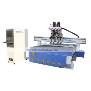 Chinese Multi Process Wood Stair CNC Router Machine 3 Axis mit Vacuum Adsorption T Slot Table