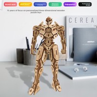 Robot Puzzle Ledakan Lintas Batas Model 3D Kustom DIY Buatan Tangan Kemasan Tas Jala