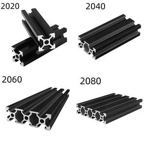 Bán Buôn Nhôm DIY Frame2020 2040 4080 2060 V-Khe Cắm/T Khe Cắm Nhôm Màu Đen Đùn Cát Phun Hồ Sơ - Product Image 2