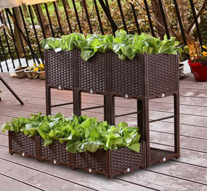 屋外ガーデンプラスチック野菜植栽ボックス花瓶植物正方形植木鉢植物プラスチック植木鉢 - Product Image 3