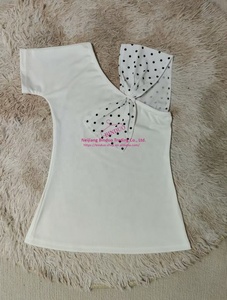 T-shirt Sexy con spalline <span class=keywords><strong>a</strong></span> fiocco abbigliamento da donna <span class=keywords><strong>a</strong></span> <span class=keywords><strong>pois</strong></span> stile Hot da ragazza che esce - Product Image 6