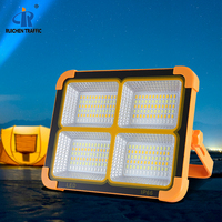 Projecteur solaire LED extérieur à grande batterie de secours, réflecteur solaire LED de 300 lumens