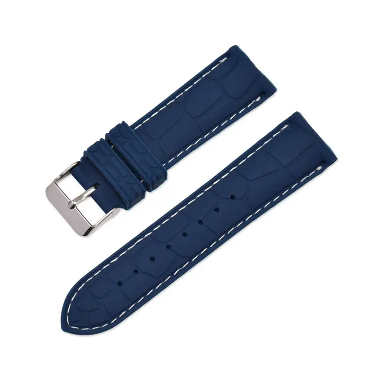 Mingjiang Nieuw Ontwerp Siliconen Horlogebandje Blauw 22 Mm, Slimme Horlogeband Siliconen Horloge Band