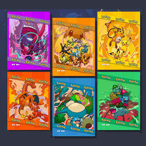 Nouvelles pochettes transparentes texturées holographiques pour cartes de collection Pokémon, non TGC, Fan Art, Booster Box, jeux de société, boîtes mystères - Product Image 3