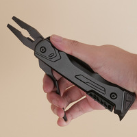 Couteau de poche pliant multi-usage transfrontalier, outil portable en acier inoxydable et aluminium pour l'extérieur, lame multifonction et outil à clous