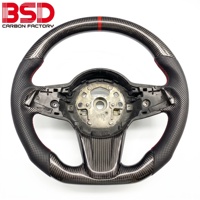 Volant de direction personnalisé pour l'intérieur de la voiture, adapté à la BMW Z4 E89 Série 3 E90 E92 Sport, en fibre de carbone forgée et cuir