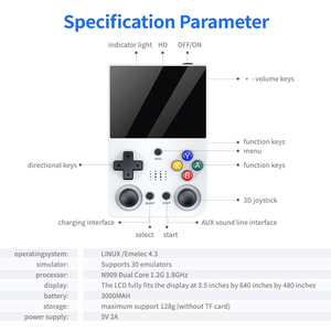 M21 pemutar permainan pintar 5G Android, layar sentuh 3.5 inci IPS klasik <span class=keywords><strong>Retro</strong></span> portabel - Product Image 5