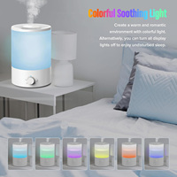Humidificateurs à brume froide à remplissage supérieur à ultrasons avec filtre à eau pour bébé diffuseur d'huile essentielle de veilleuse colorée arrêt automatique