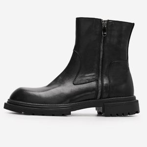 Luxury Retro New Style Autumn Winter Summer Chukka Boot Cowhide Zipper Non-slip Outdoor Waterproof Breathable <b>Ankle</b> Footwear - Product Image 3