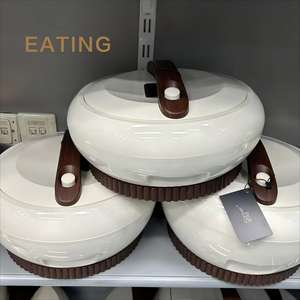 Supermercato africano per festa Jumbo capienza in acciaio inox 4L + 5L + 6L 3 pezzi cucina isolante cibo caldo ovale regalo Set cucina - Product Image 4